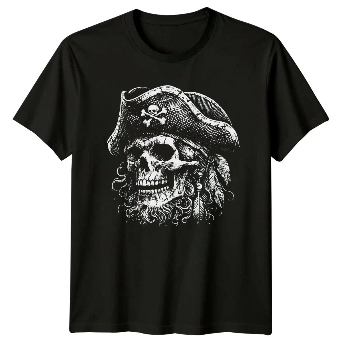 Captain Skull Pirate Mens T-Shirt Pirates Gift For Him