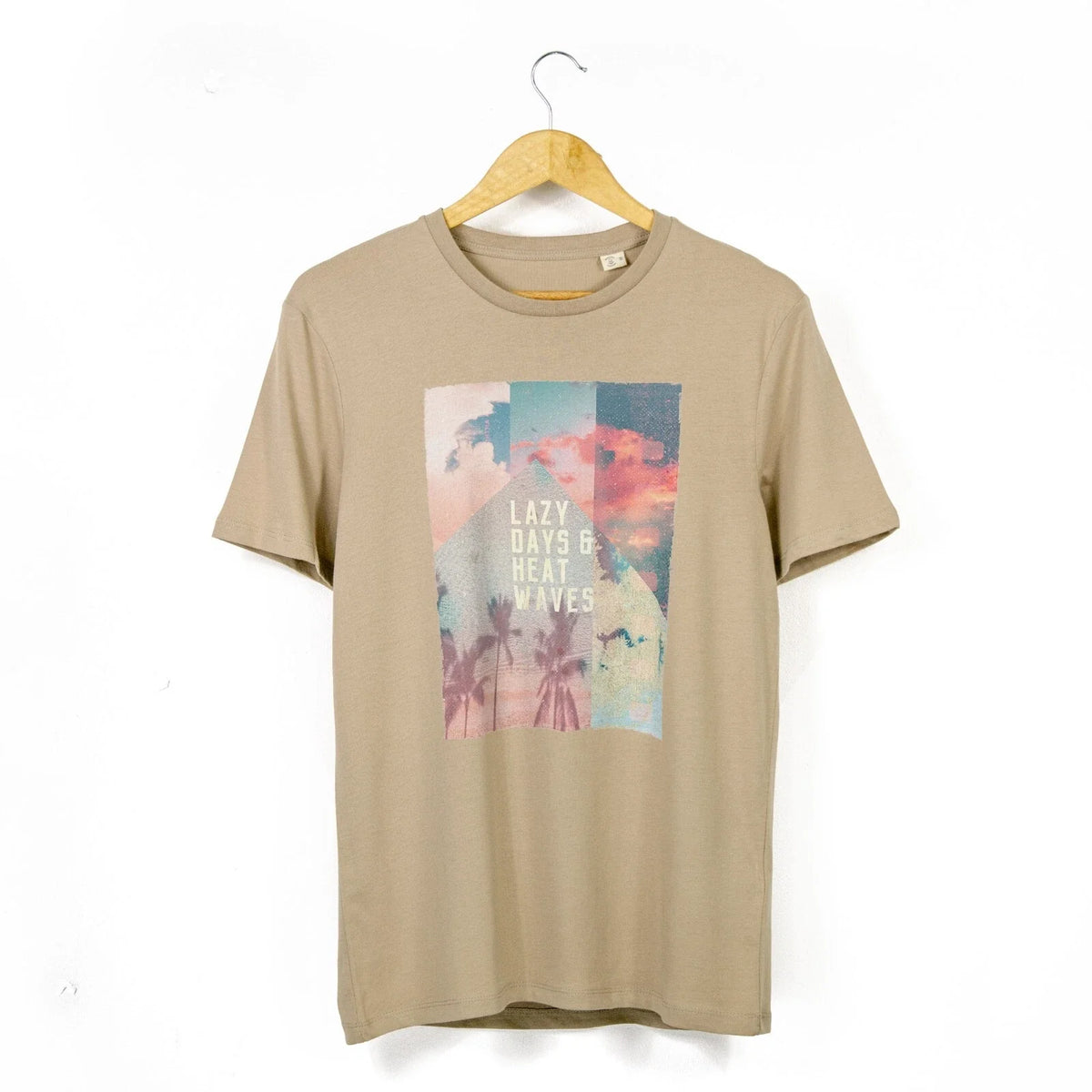 Unisex 'Lazy Days And Heat Waves' Surf-Style Organic Cotton T-Shirt