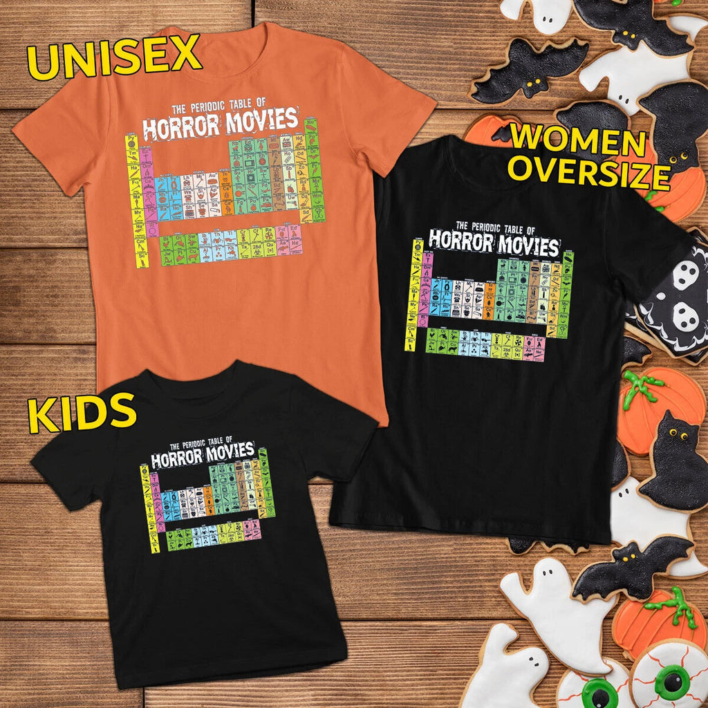 The Periodic Table of Horror Movies Halloween Spooky Scary #H