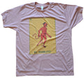 Men's El Diablito Vintage pink T-shirt Loteria Diablo Devil Mexican soft style