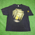 Anchor Blue T-Shirt Mens XL Faded Black Money Graphic Y2K Streetwear