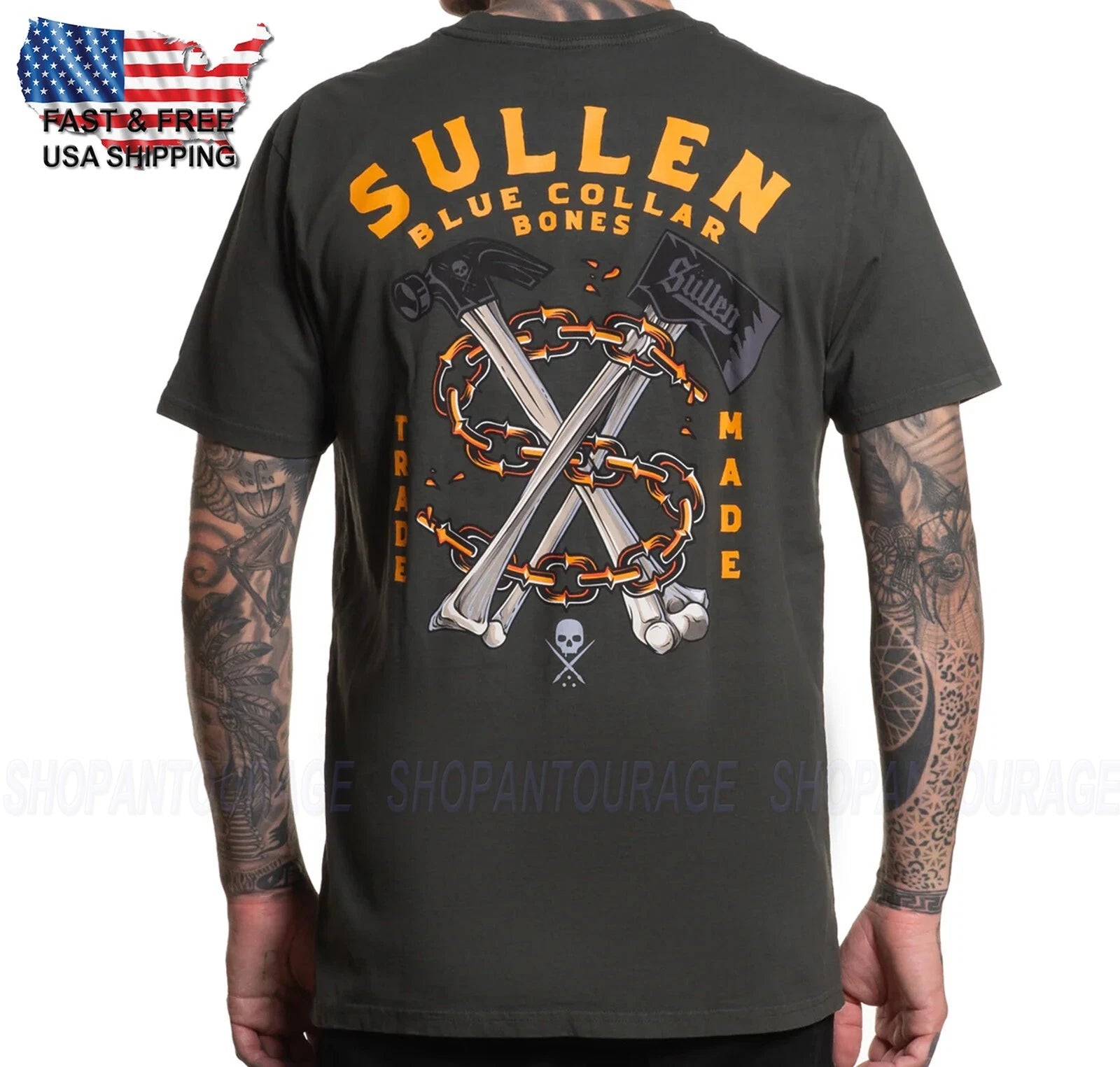 Sullen Art Collective Trade Fatto Premium Fit SCM7329 Manica Corta Uomo T-Shirt