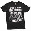 Men's Funny T-shirt Skeleton Shirt Humorous Gift Idk Idc and Idgaf Shirt