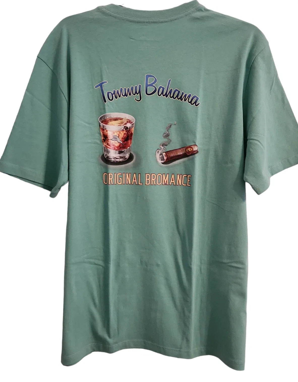 TOMMY BAHAMA Men's T Shirt  -Original Bromance-Yer Out -Mai Tai-Medium Size Only