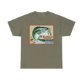 Vintage Heddon Fishing Tackle Rod Reels Big Bass Frog Lure Retro Graphic T-Shirt
