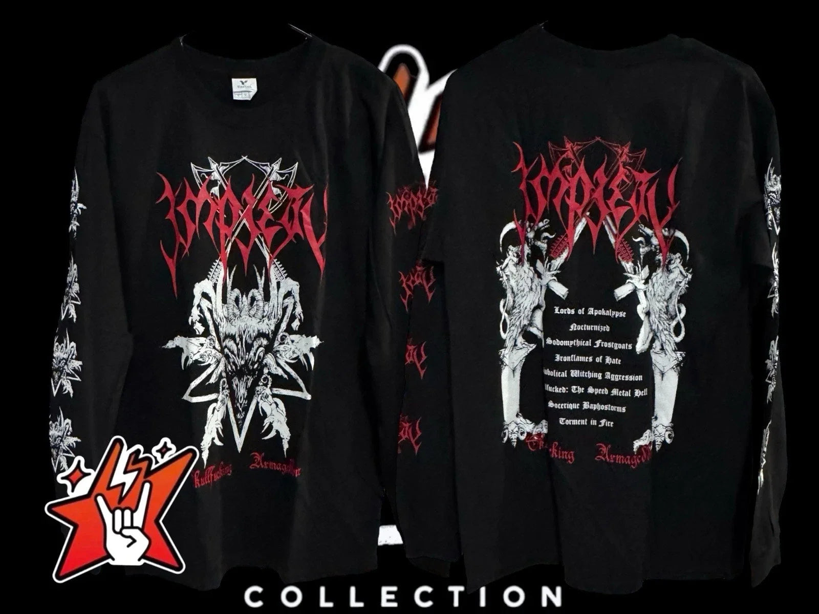Impiety Exclusive T-Shirt New Short & Long Sleeve Sarcofago Blasphemy Conqueror