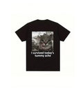 Funny Cat Meme T-Shirt Funny Cat Meme Cotton Streetwear