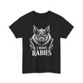 I Have Rabies Shirt Funny Sarcastic Bat Graphic Gothic Horror Halloween Gift Tee