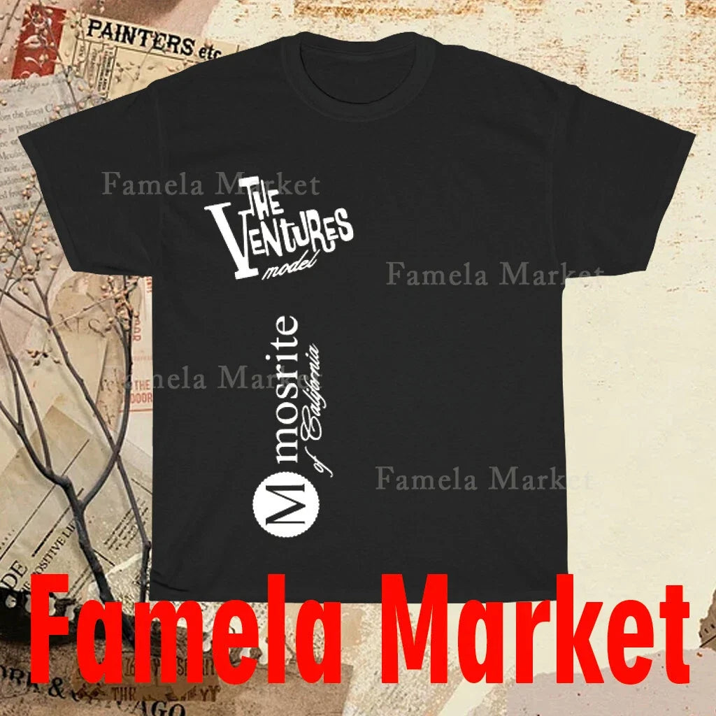 Mosrite California Guitars Logo Men's Black T-Shirt funny size S to 5XL