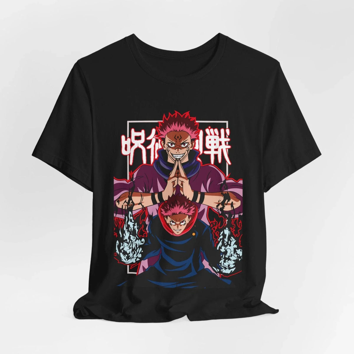 Sukuna and Yuji Anime Graphic Tee, JJK Unisex Tee, Short Sleeve T-Shirt,