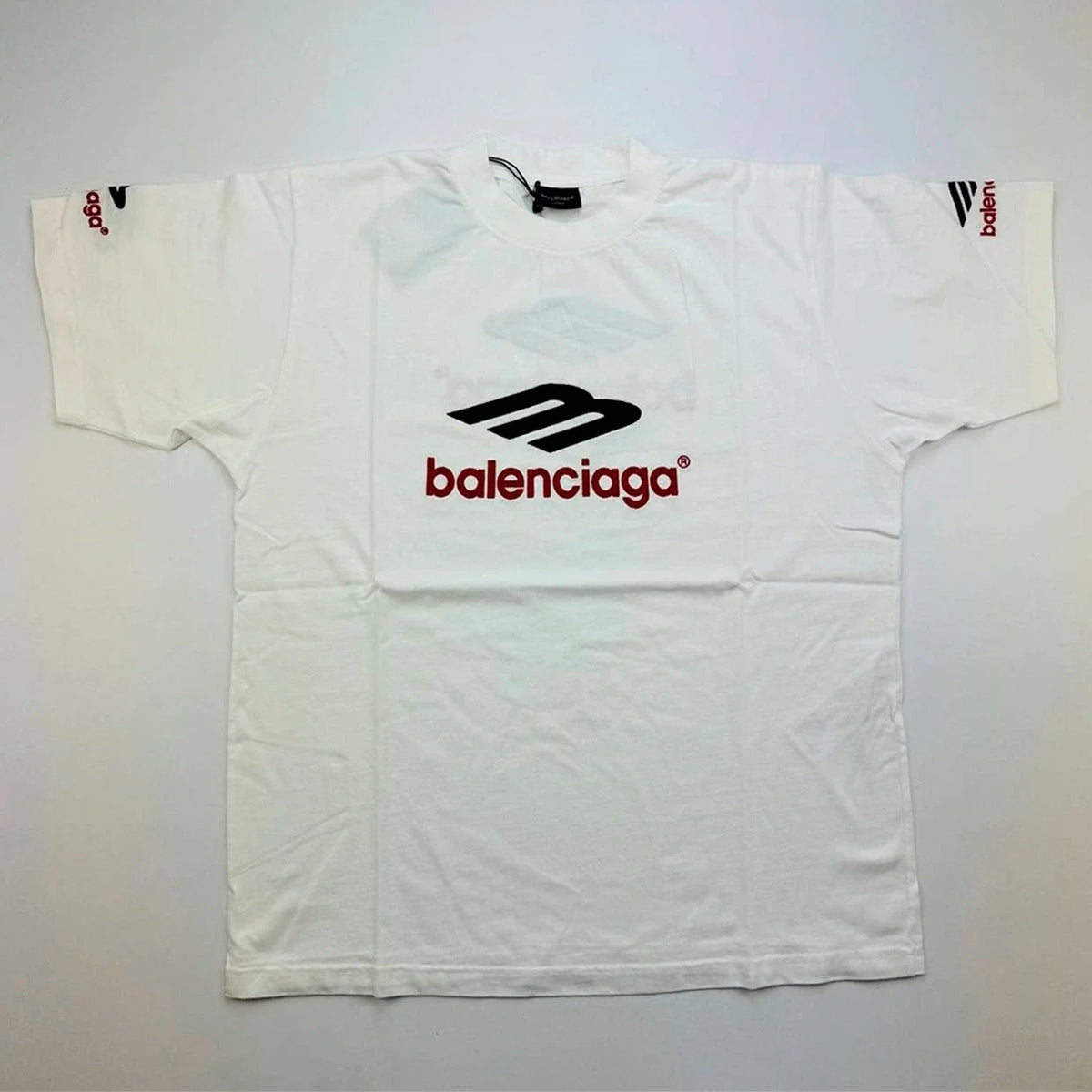 Balenciaga 3B Sports Icon T-shirt White Cotton Oversized Size 2XL