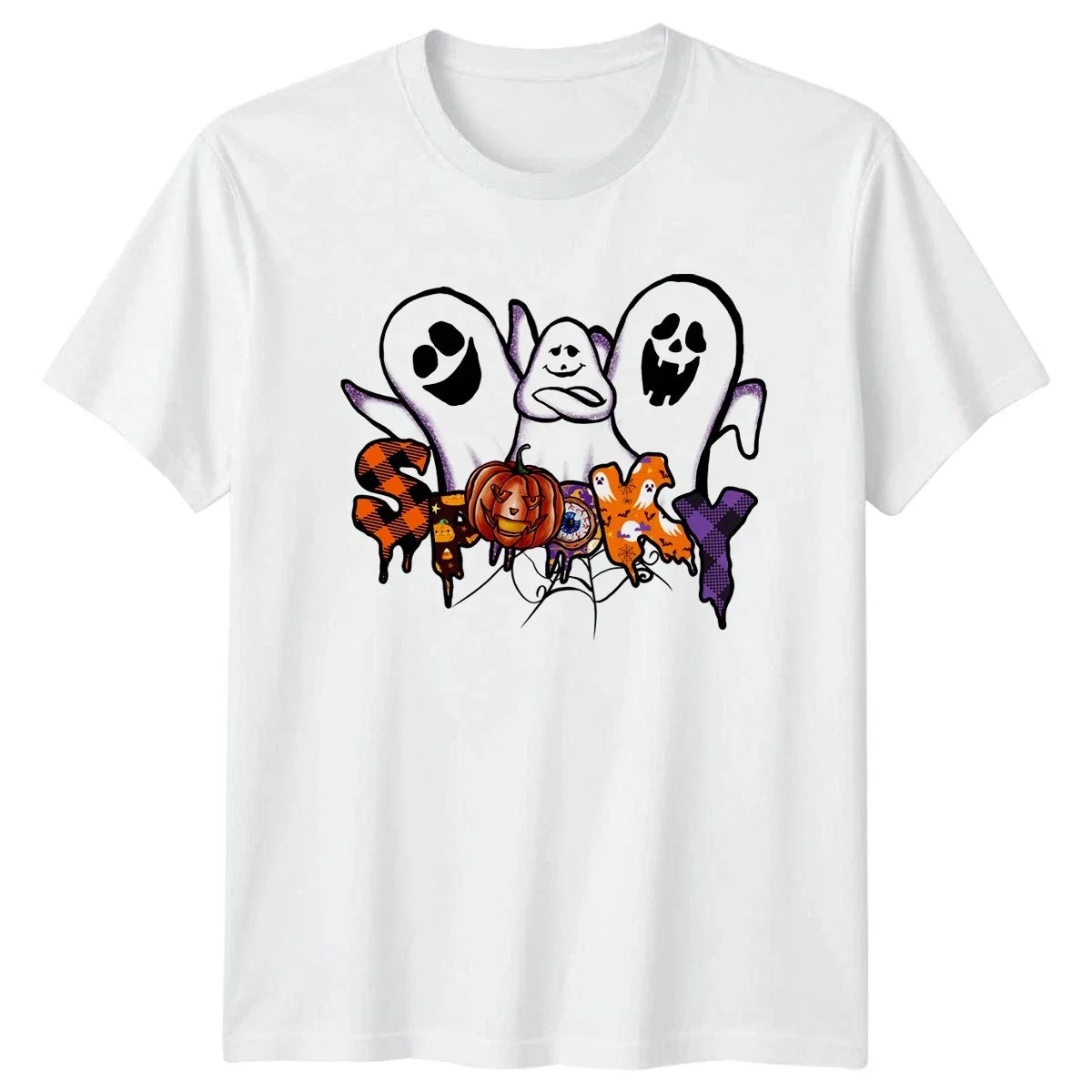 Spooky T-Shirt Cute Halloween Ghost Pumpkin Halloween Gift For Him And Her
