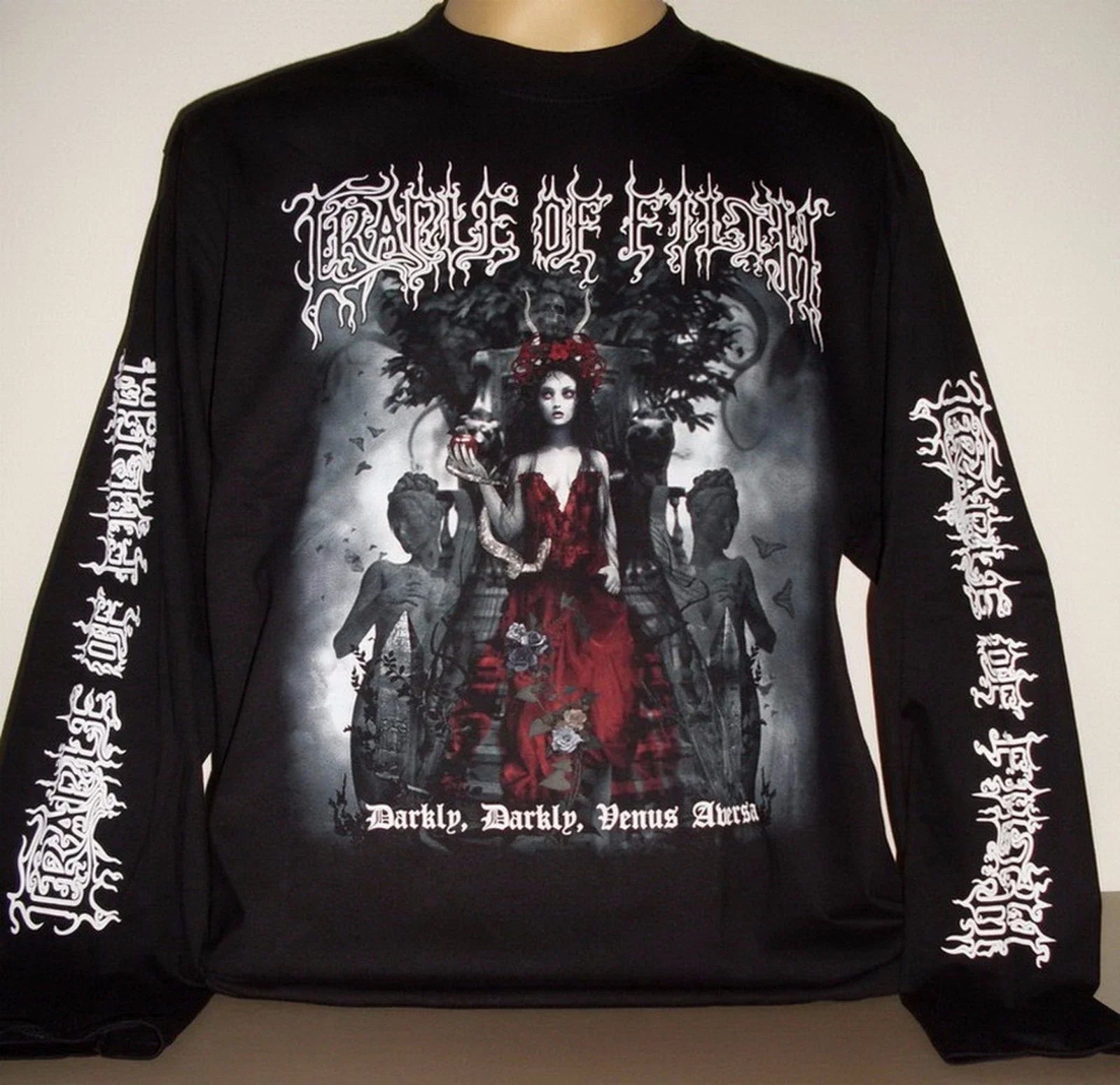 Cradle Of Filth Darkly Venus Aversa Long Sleeve T-Shirt Size M XL 2XL XXL New!