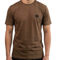 $39 AFFLICTION Brown RESPECT Short Sleeve Slim Fit Y2K Mens T-shirt SMALL NWT