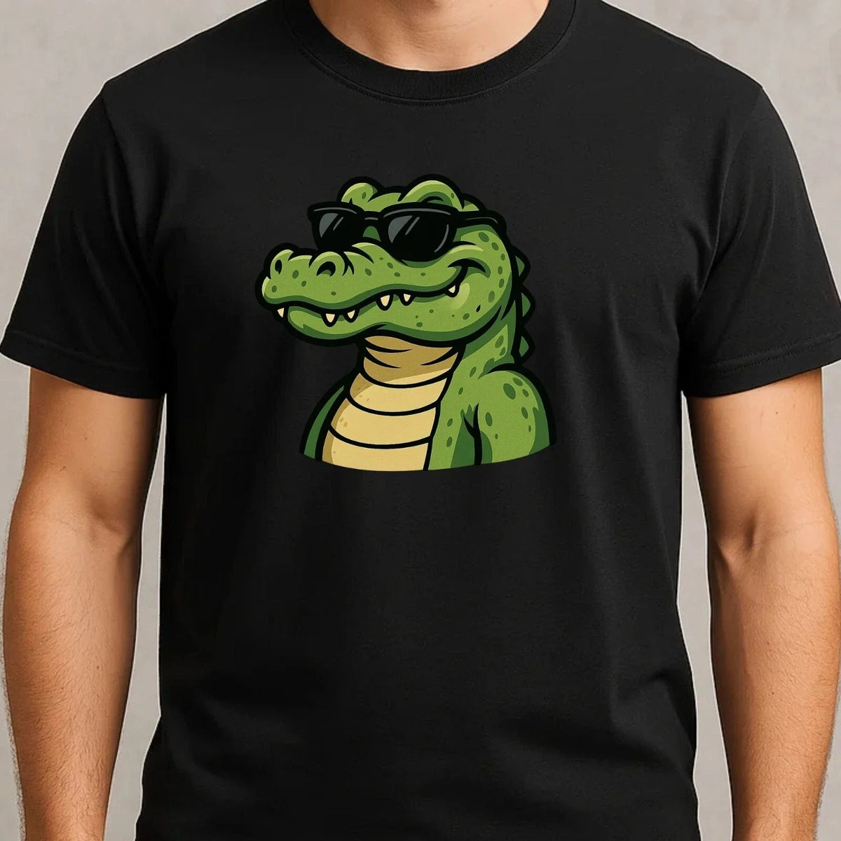 Mens Crocodile Sunglasses Print Cotton T-Shirt Size XS to 5XL