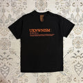 UKNWNSM Black Orange Graphic Print Cotton Crew Neck Short Sleeve Men's T-Shirt