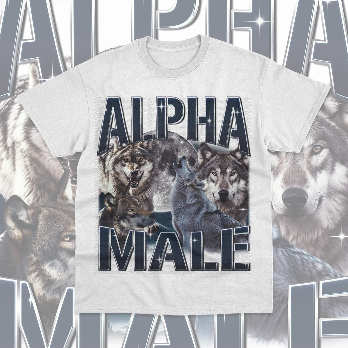 Alpha Male Wolf T-Shirt Unisex Animal Wolves Pack Alpha Male Sweater Hoodie Tee