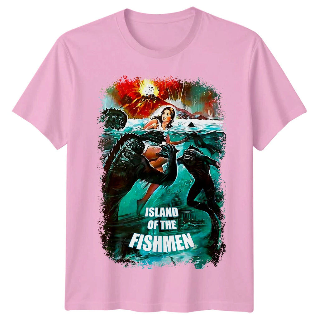 Island of the Fishmen (1979) Movie Poster Inspired T-Shirt Retro 80s Tee