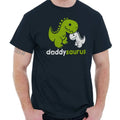 Father's Day Daddysaurus Dad Dinosaur Pun Mens Casual Crewneck T Shirts Tees