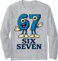 Six Seven Funny Italian Brainrot Gaming Meme Long Sleeve T-Shirt
