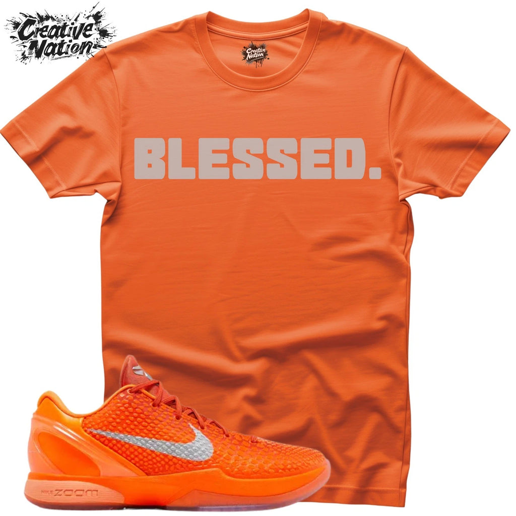 Shirt To Match 6 Orange Unisex Tee Blessed Shirt Gift