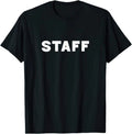 Staff Front and Back Classic Simple Work Team Uniform Logo Unisex T Shirt