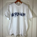 Maui Hawaii Hibiscus Floral Graphic T-Shirt White XL SS Travel Alstyle Tee READ