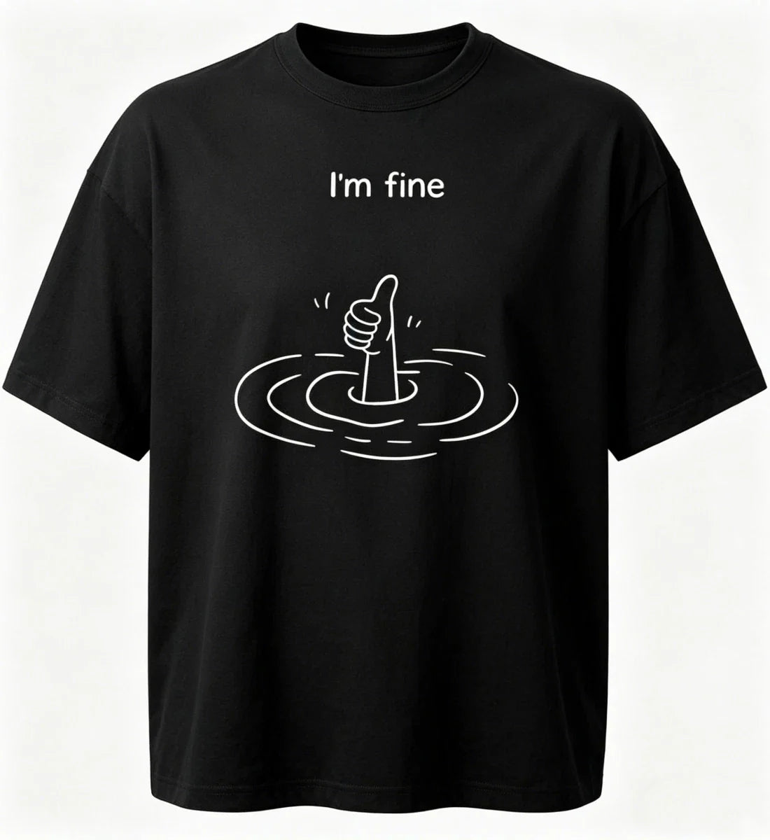 Minimalist Graphic Tee | Dark | I’m Fine Funny T-Shirt | Sarcastic Humor Shirt