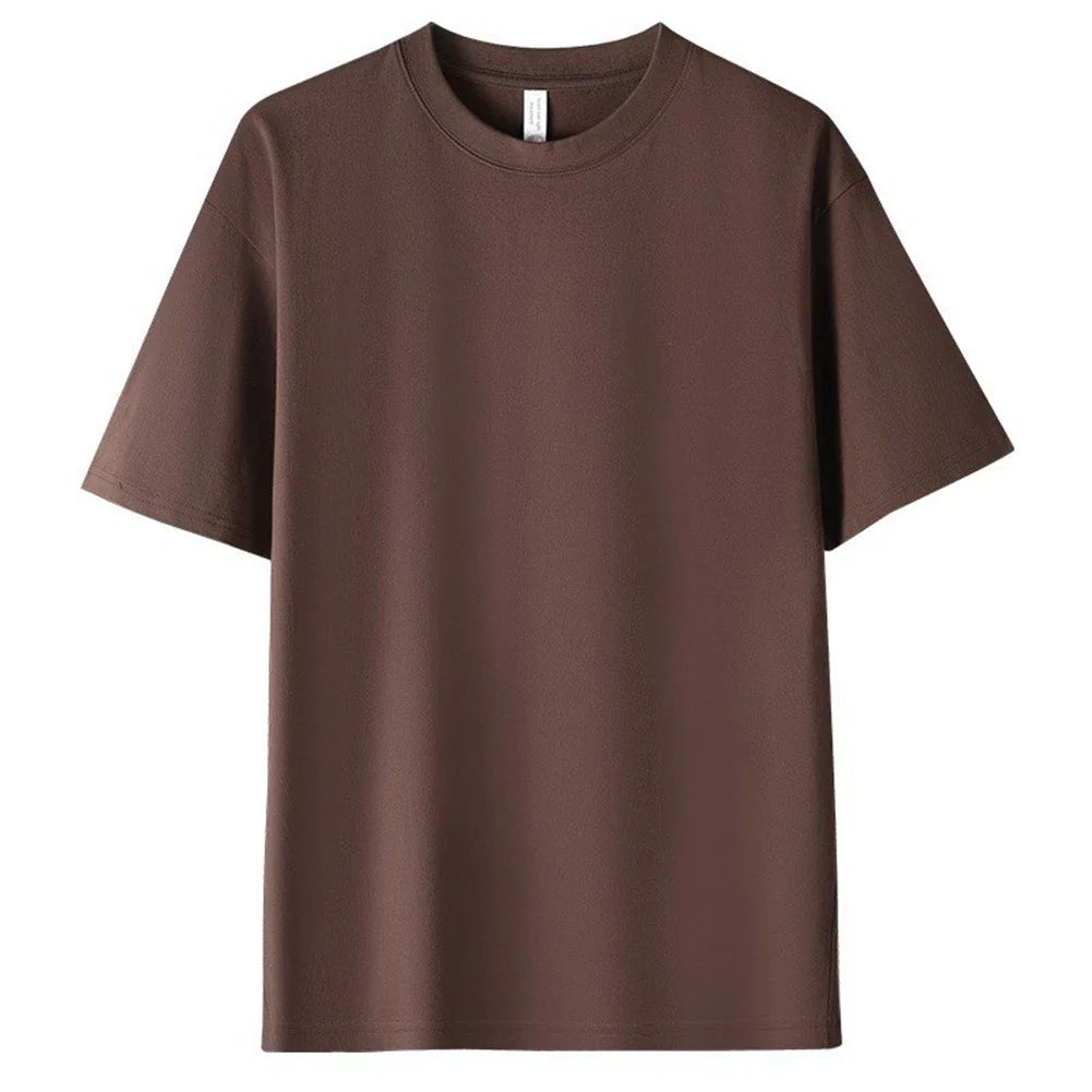 Men's O-Neck Regular Length Short Sleeve Tee Top Loose Fit Casual Style
