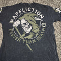 Affliction Faster Than Death T Shirt Grim Reaper Grunge Punk Emo Gothic Mens Xl