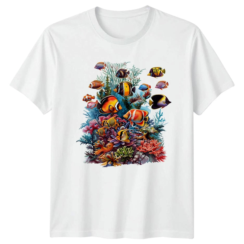 Tropical Fish Coral Reef Marine Life Animals Mens Womens Graphic T-Shirt