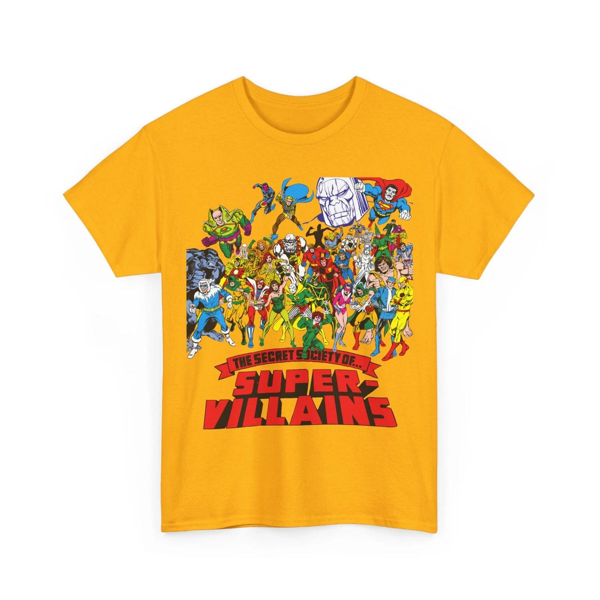 Secret Society of Super-Villains T-Shirt SSOSV Sinestro Grodd Vintage-Style Tee