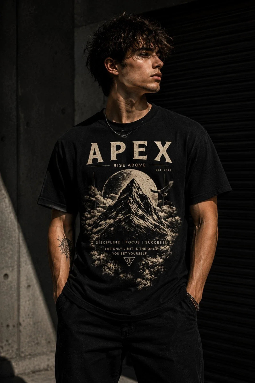 APEX Mountain - Discipline Focus Success Premium Streetwear T-Shirt