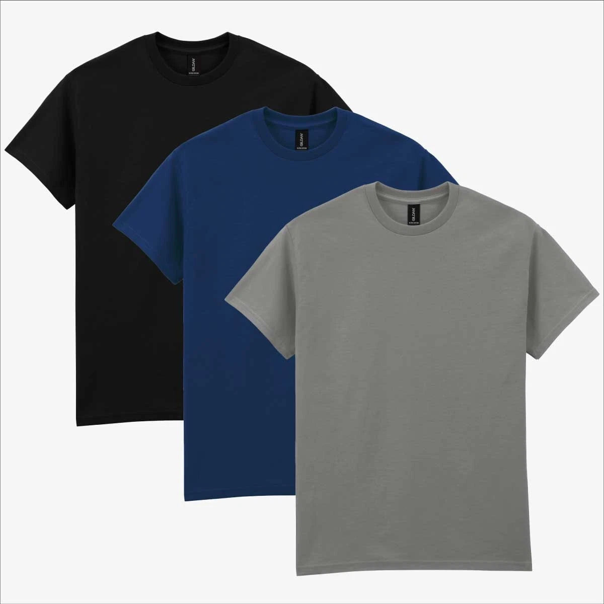 Gildan Ultra Cotton T-Shirt 3 Pack | Mens Workwear Dark Tones Plain Tee