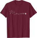 México Simple Love Mexican Flag Heart on Mexico T-Shirt