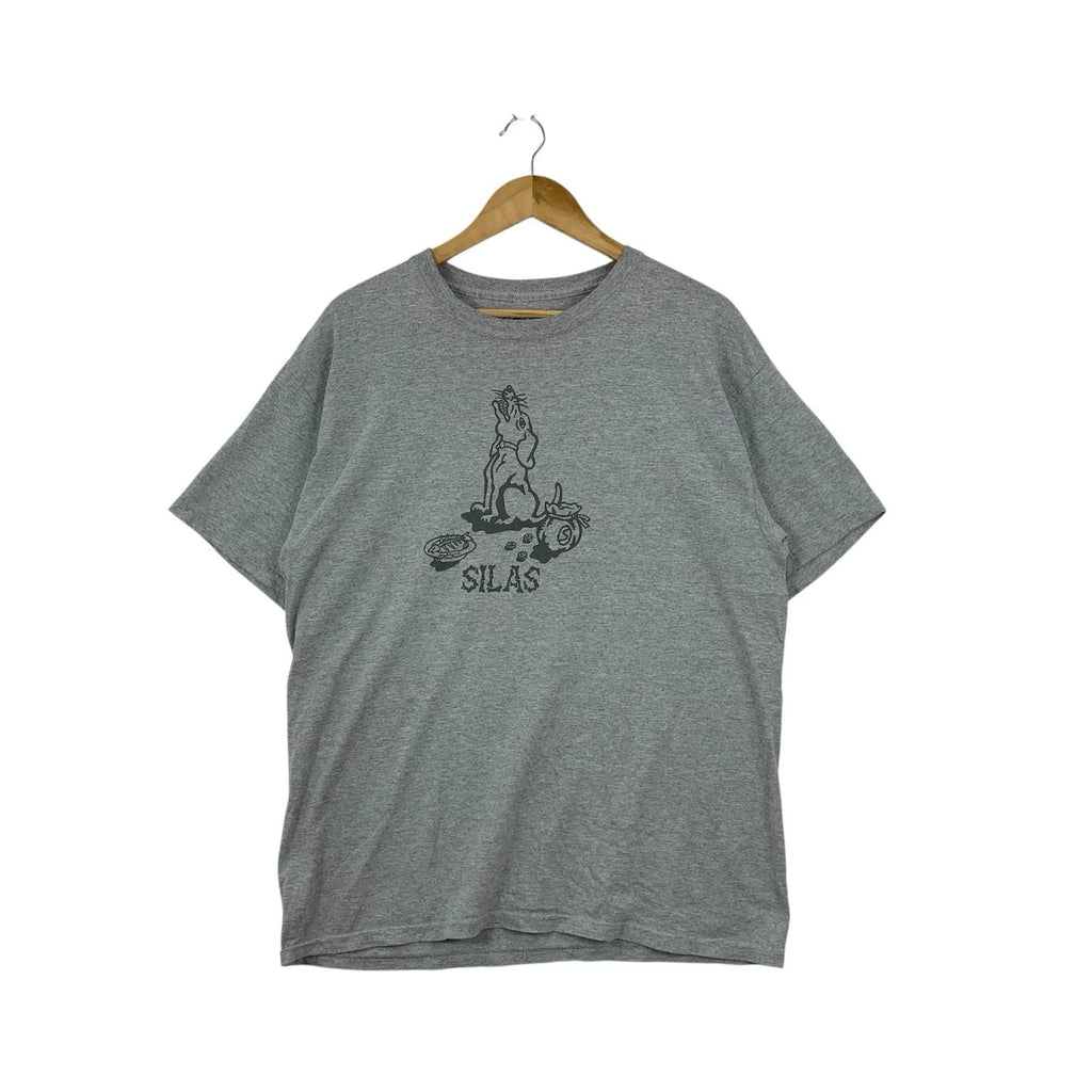 SILAS SKATEBOARD Howling Dog Streetwear Tee Shirt Top Modern Graffiti