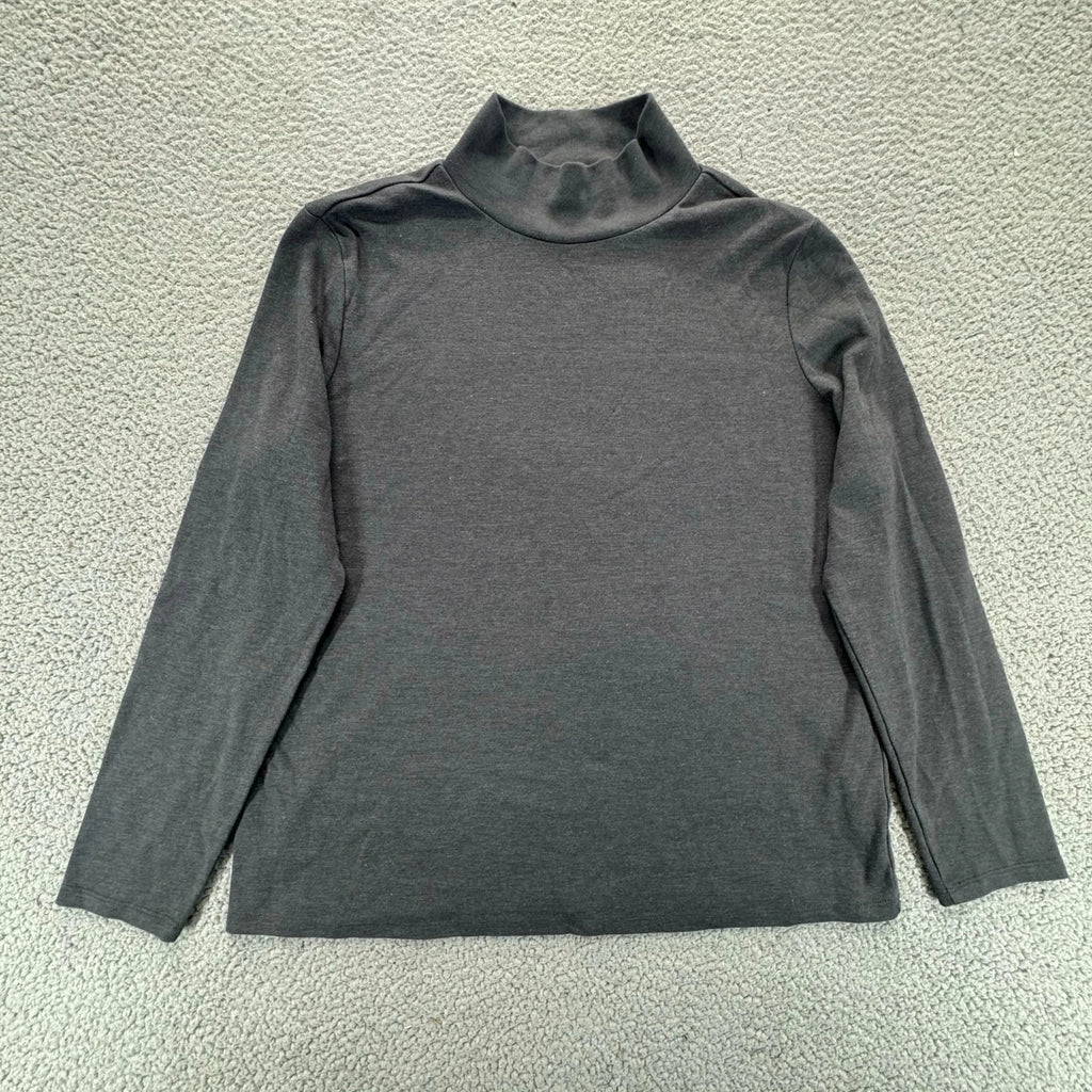 Croft & Barrow Gray Mock Neck Long Sleeve Shirt Mens Size XL Minimalist Gorpcore
