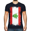 Libanon Grunge Flagge Herren T-Shirt Lubn ? N Fußball Libanesisches Geschenk