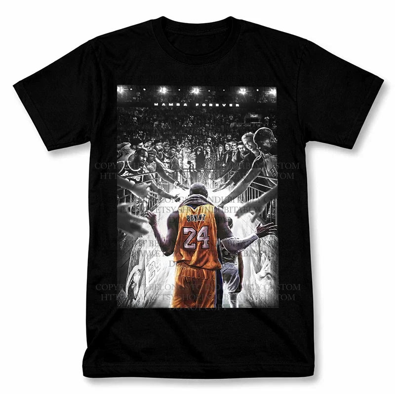 Kobe Bryant Black Mamba Graphic T Shirt Vintage Style Basketball Fan Tee