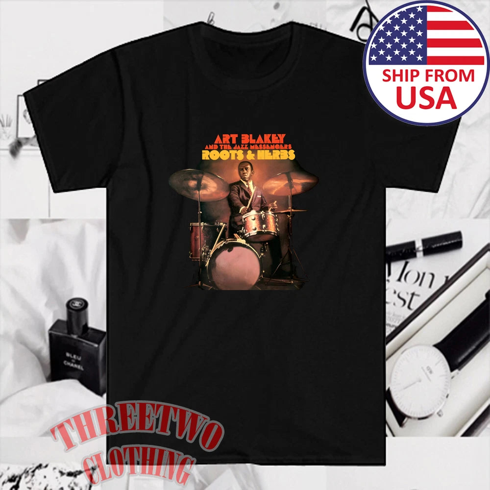 Art Blakey Roots And Herbs Men's Black Size S to 5XL