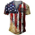 ROUTE 66 USA Flag 3D Streetwear T-Shirt Tee Casual Short Sleeve Polyester