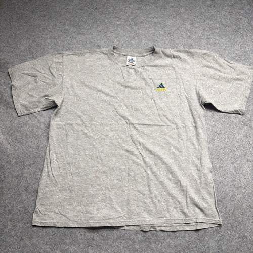 Adidas Shirt Mens Extra Large Gray Graphic Logo  Short Sleeve Stretch