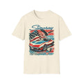 Corvette Stingray T-Shirt American Flag Classic C3 Muscle Car Graphic Tee USA
