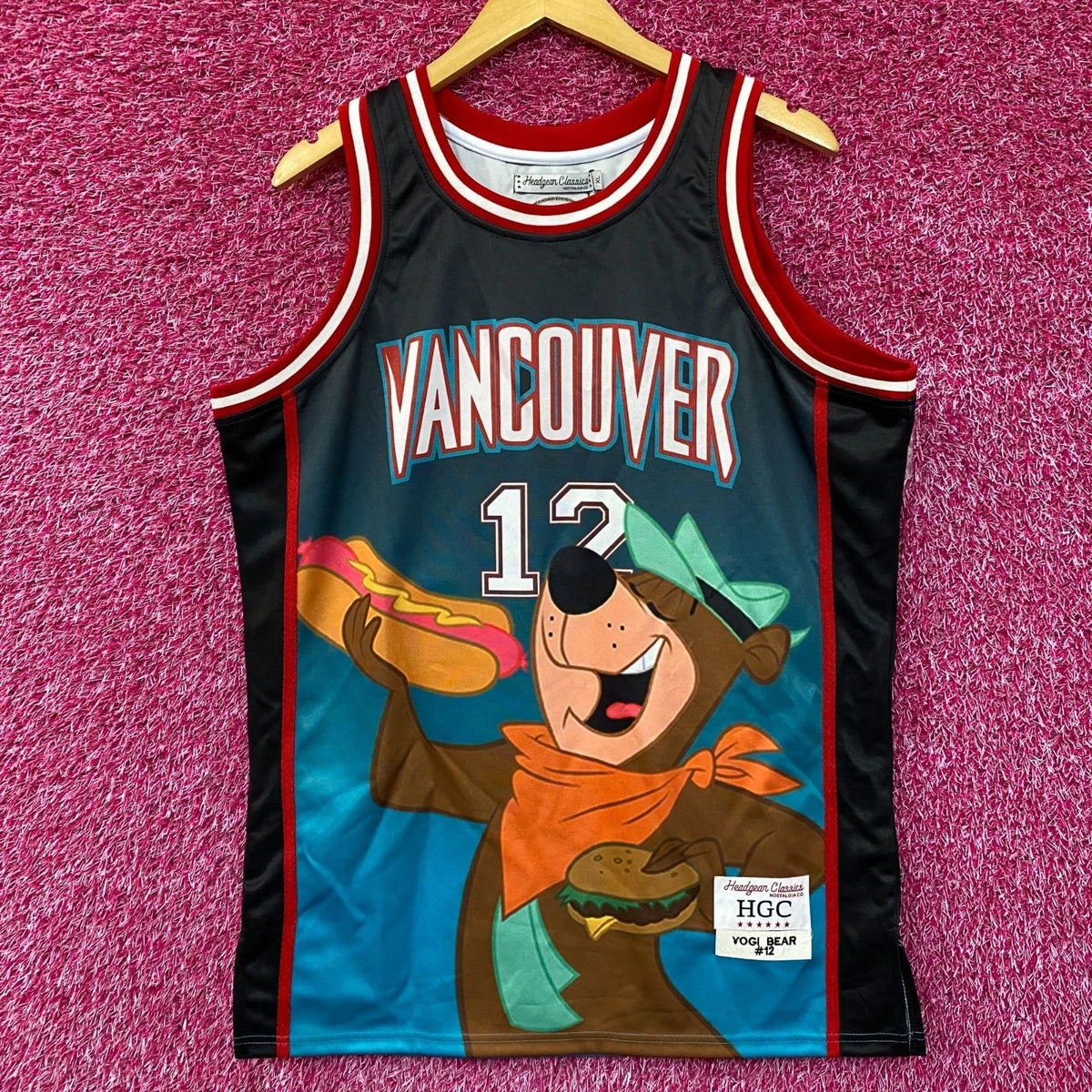 Headgear Classics Yogi Bear Vancouver Basketball Jersey XL