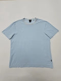 BOSS Men's Light Blue Slim Fit Mercerised T-Shirt Size L Crew Neck