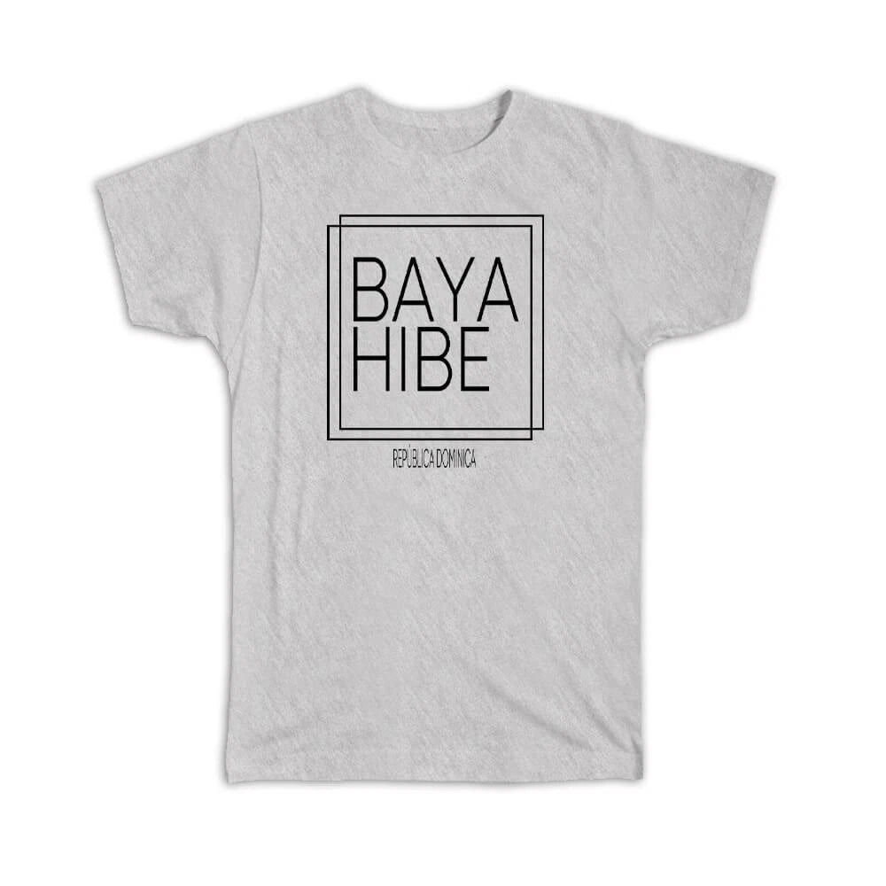 Gift T-Shirt : Bayahibe Dominican Republic Square Modern Minimalist Font