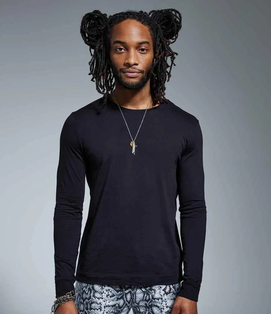 Anthem Organic Long Sleeve T-Shirt Fashion Fit 100% Cotton Casual