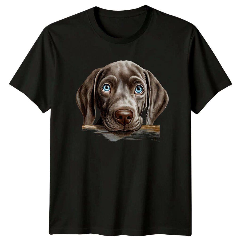 Cute Weimaraner Dog Breed Puppy Graphic Pet Portrait T-Shirt