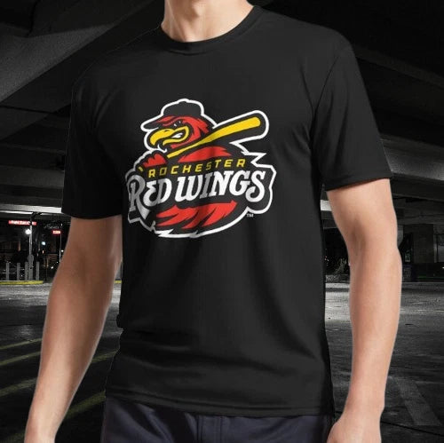 Rochester Of Red Wings Logo Active T-Shirt Funny Size S to 5XL