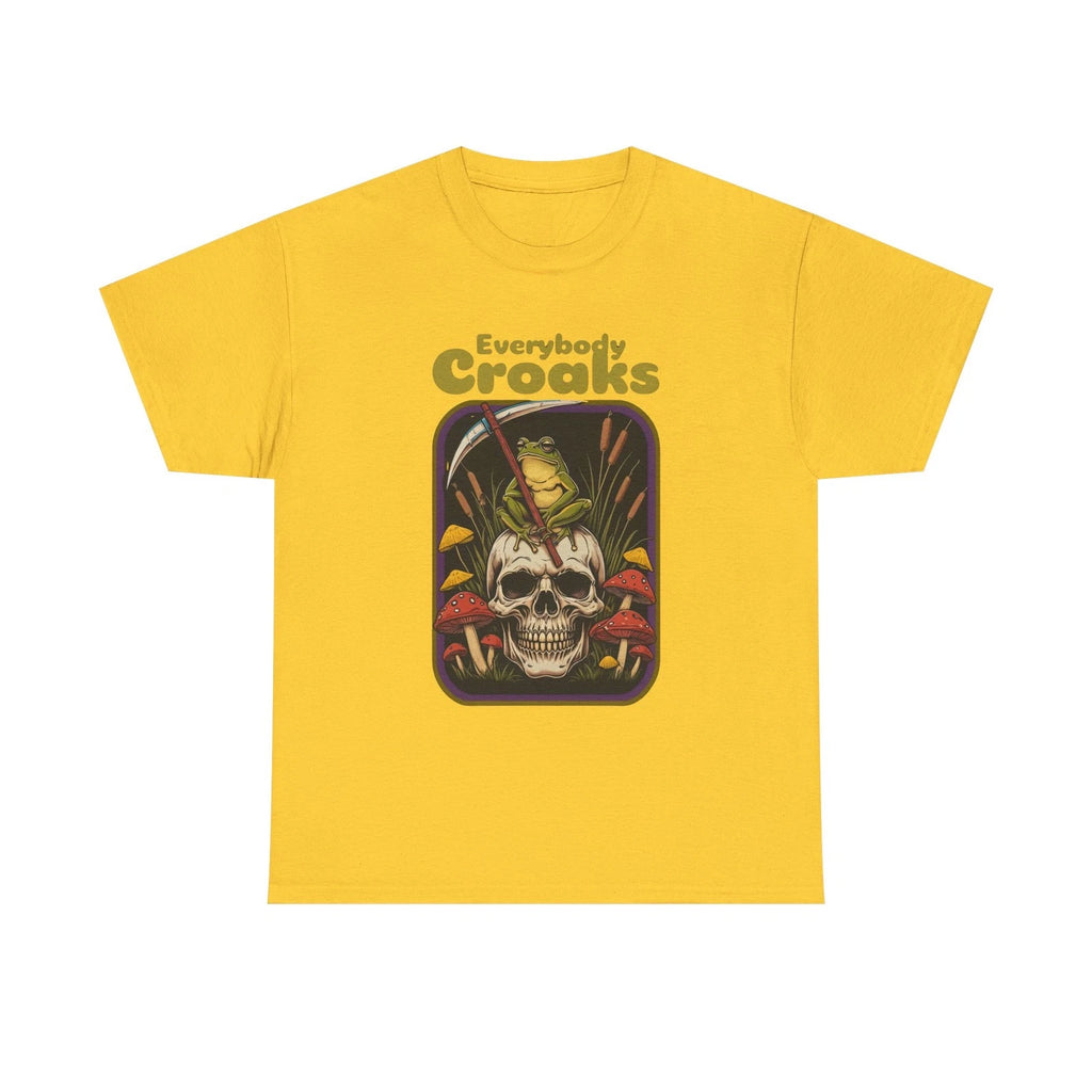 Skull & Frog Graphic Tee for Creatives, Funny Halloween & Day of The Dead Gift